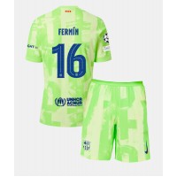 Fotbalové Dres Barcelona Fermin Lopez #16 Dětské Alternativní 2024-25 Krátký Rukáv (+ trenýrky)